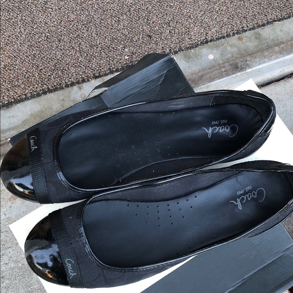 Coach Glossy Black Loafers